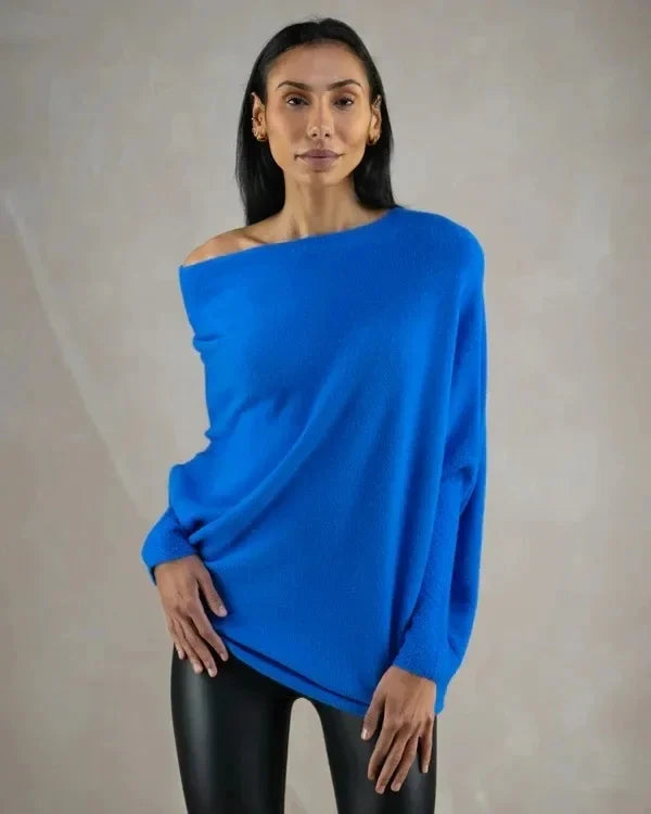 Sienna | Women’s sweater with draped asymmetrical design