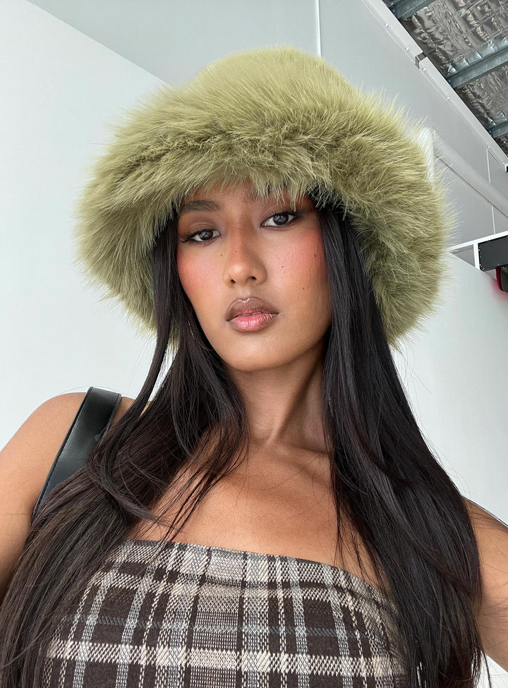 Aylin | Women’s faux fur fluffy bucket hat