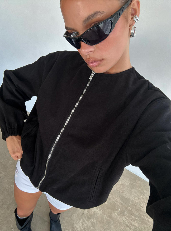 Trice | Women’s suede bomber jacket with zip closure and cuffed sleeves