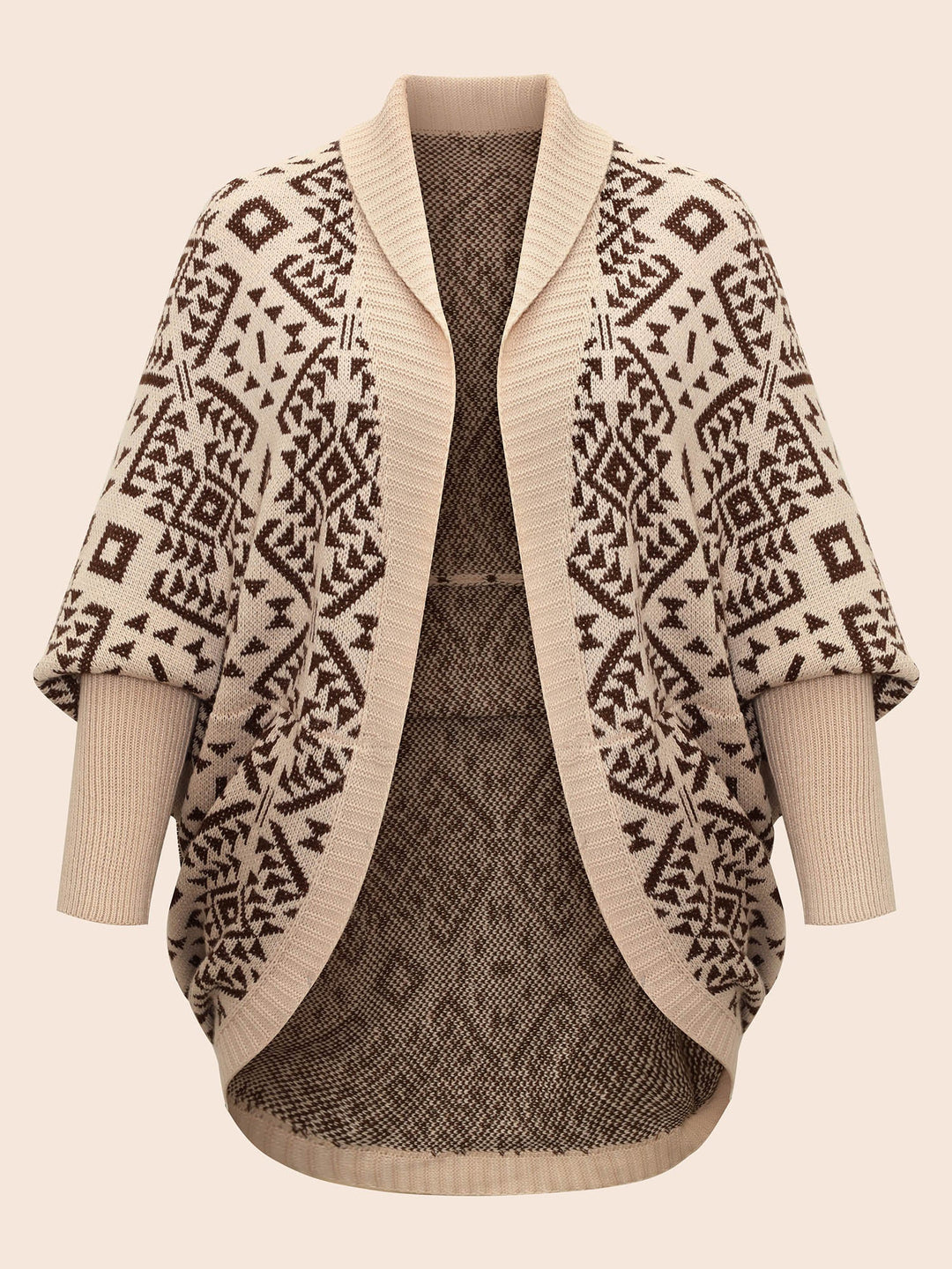 Bethany | Women’s geometric knit open-front cardigan
