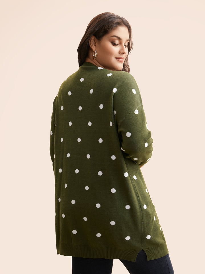 Alice | Women’s polka dot open-front knit cardigan