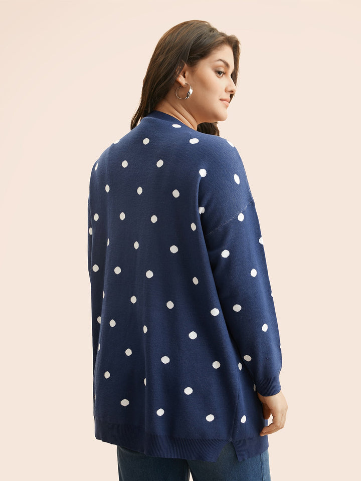 Alice | Women’s polka dot open-front knit cardigan