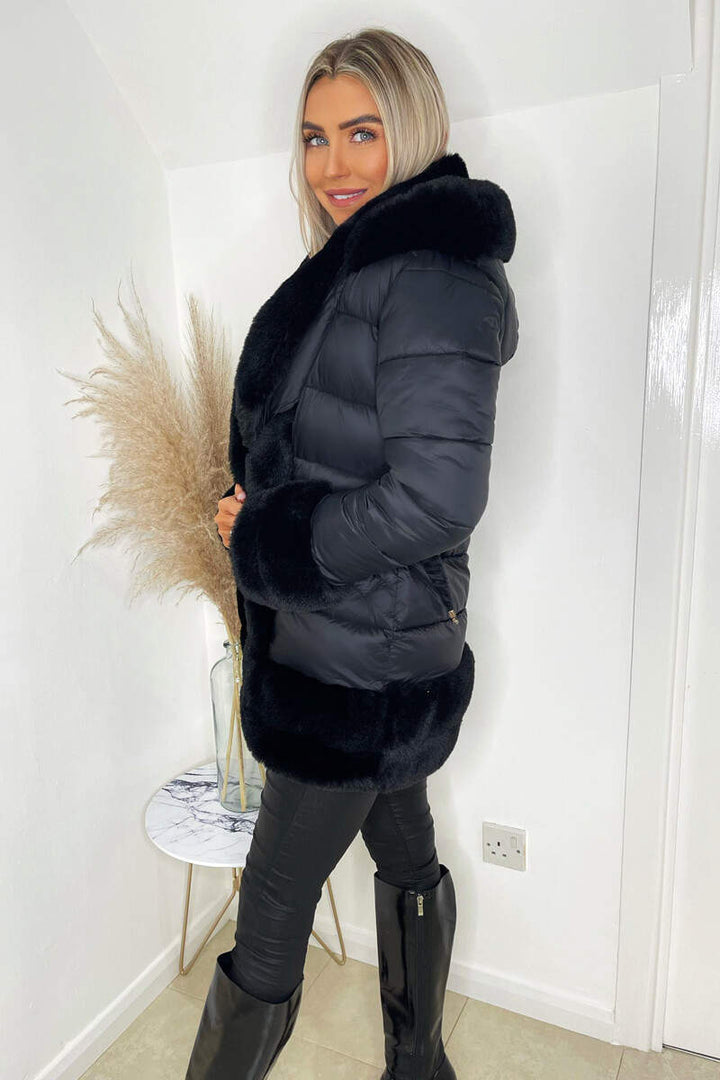 Argie | Women’s belted faux-fur jacket