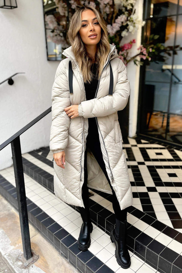 Sherry | Women’s hooded long puffer coat