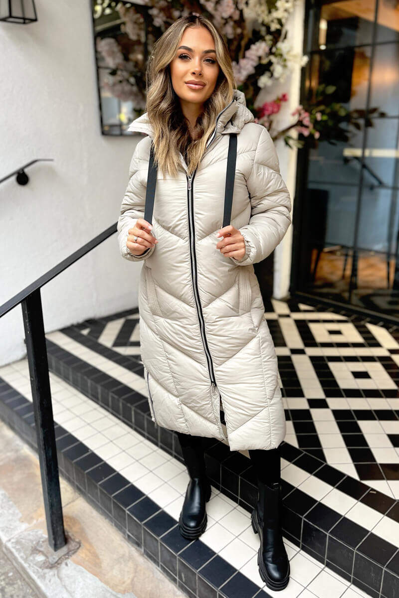 Sherry | Women’s hooded long puffer coat