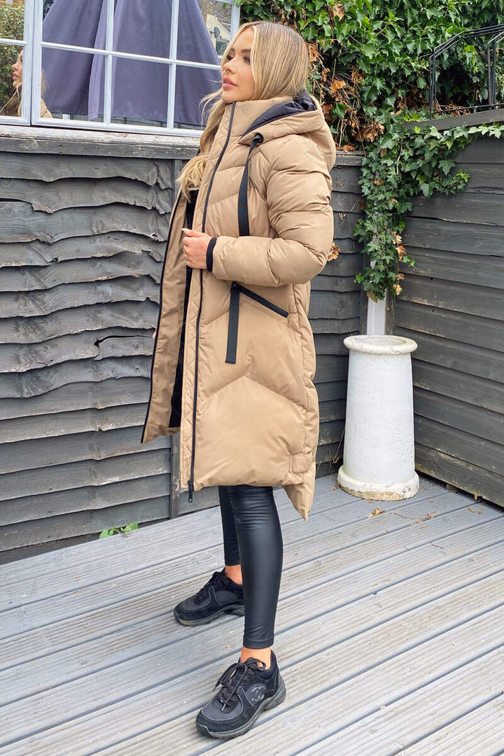 Arvie | Women’s hooded longline puffer coat