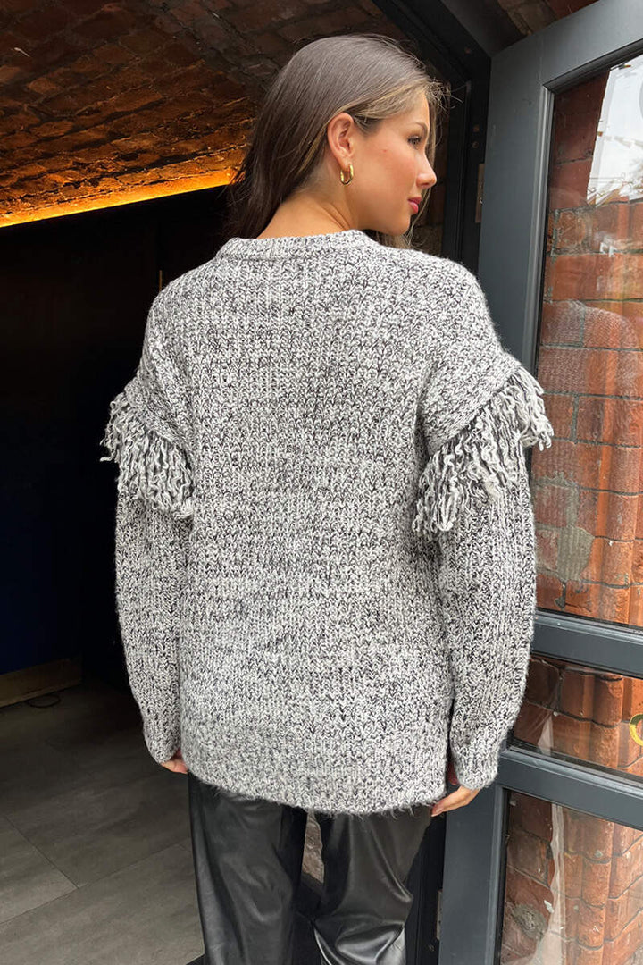 Sharry | Women’s fringe detail knitted sweater