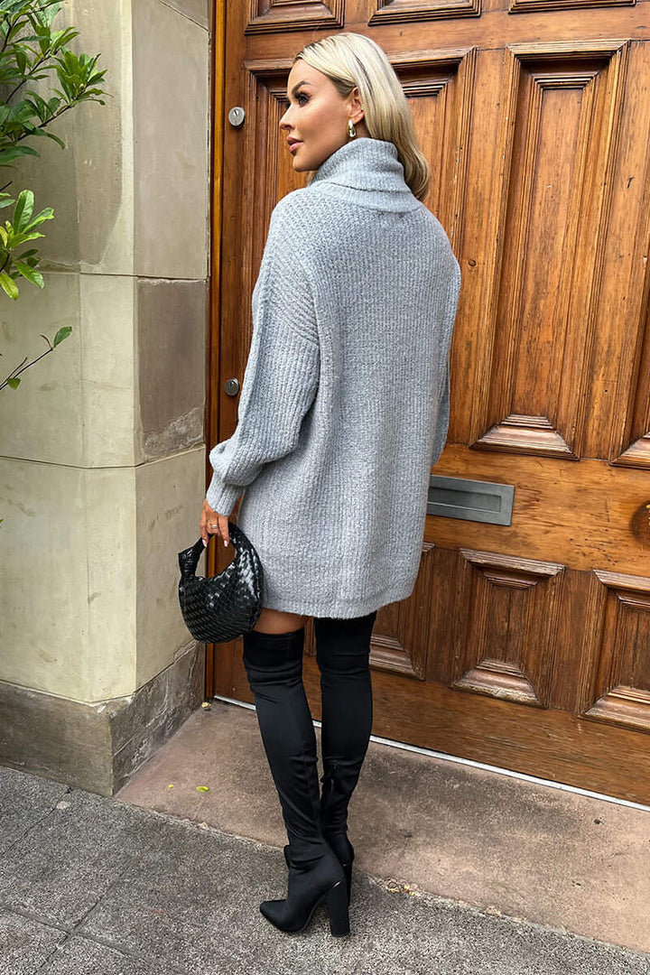 Jennie | Women’s mock neck relaxed knit sweater