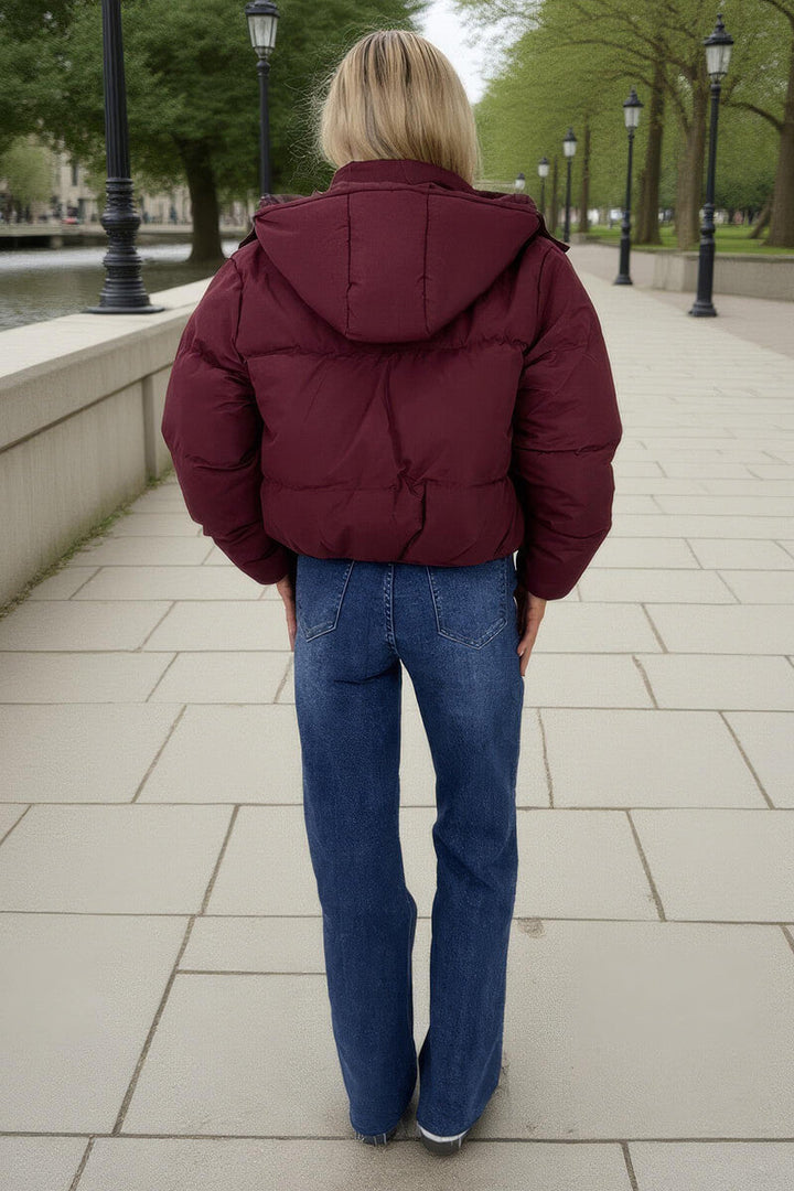 Lumen | Women’s hooded short puffer jacket