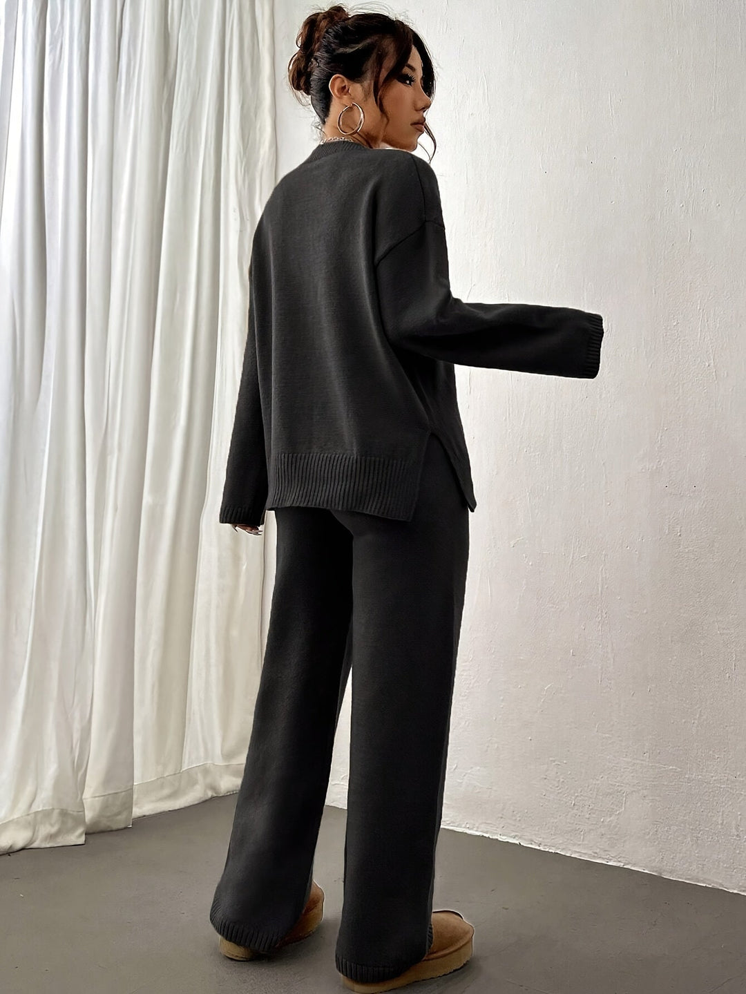 Iris | Women’s rib knit outfit set with flattering fit and modern style