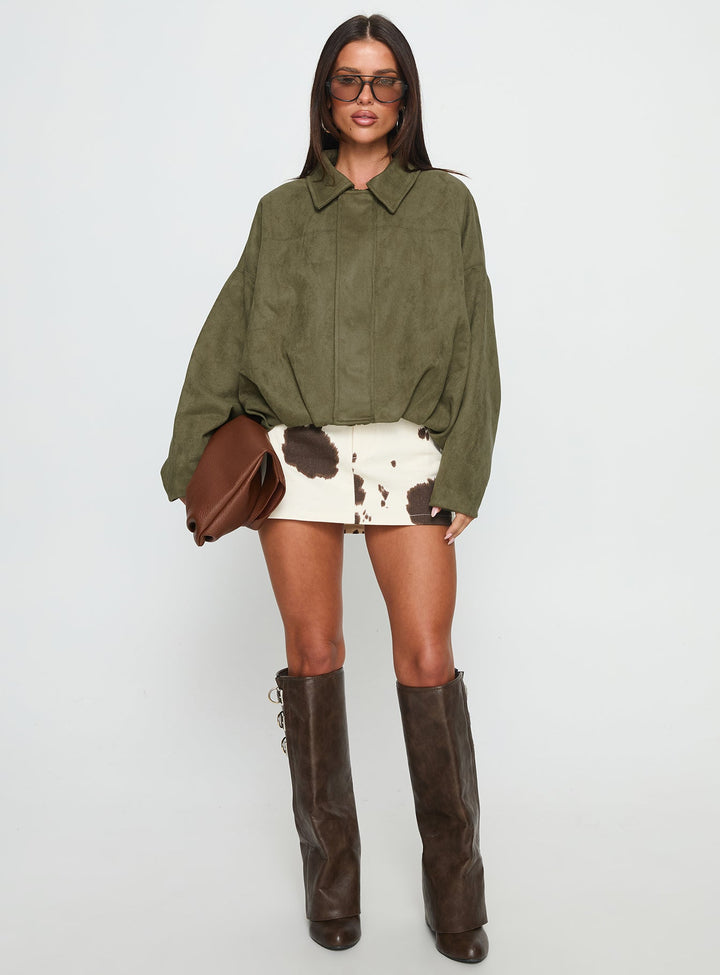 Margie | Women’s faux suede oversized bomber jacket