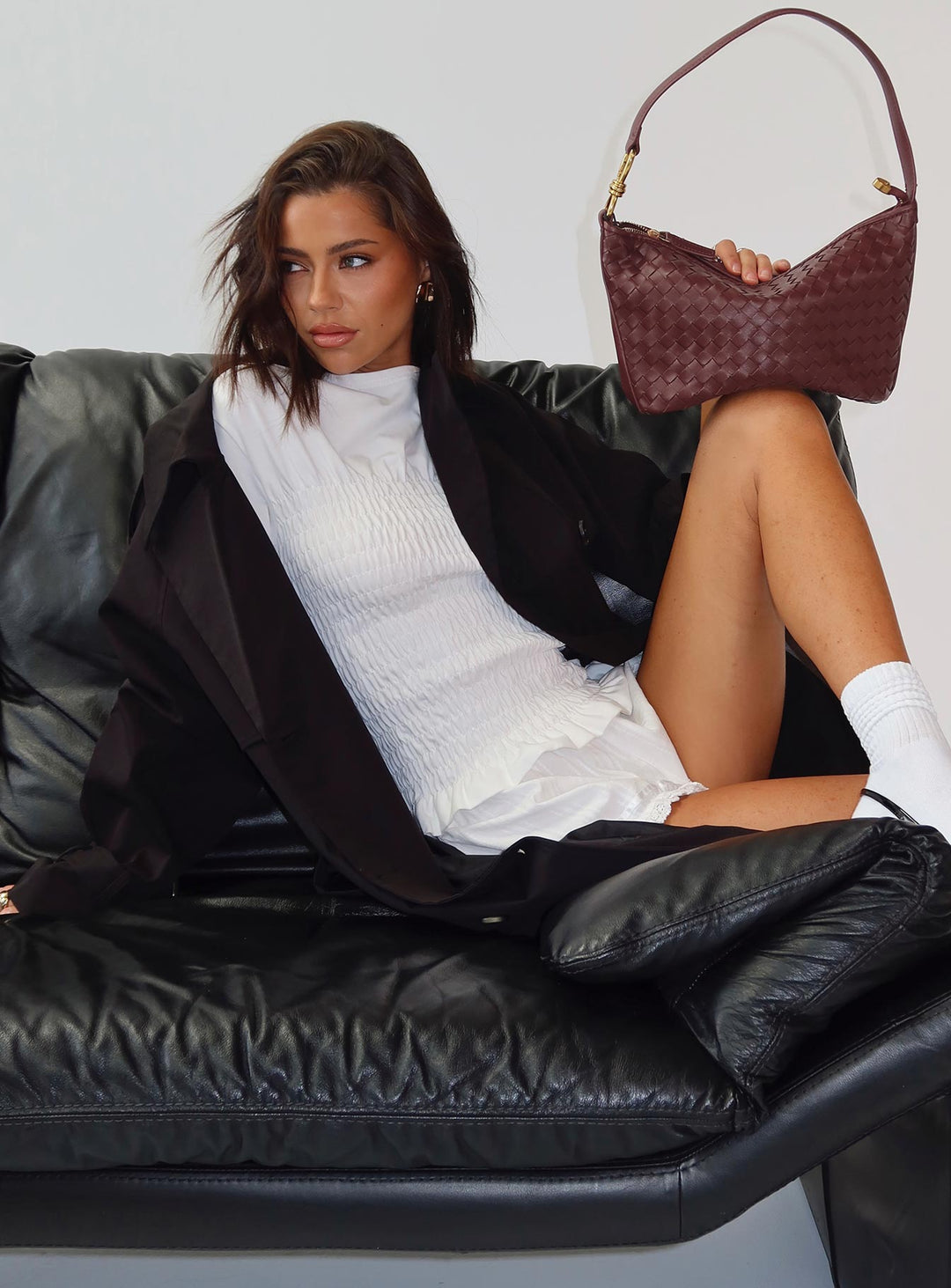 Alena | Women’s oversized trench coat with removable belt and back split