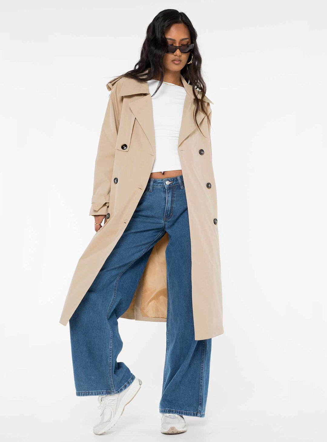 Rose | Women’s belted trench coat with lapel collar and tie waist