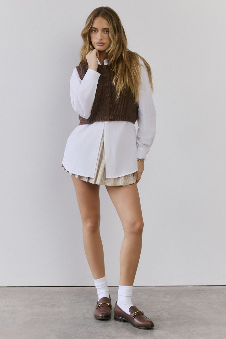 Tamara | Women’s knit vest with button-front design