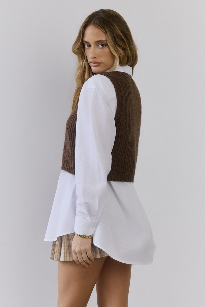 Tamara | Women’s knit vest with button-front design