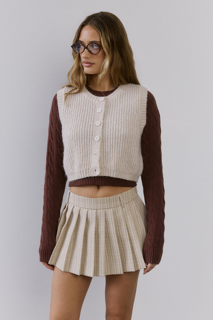 Clara | Women’s knit vest with button-front design