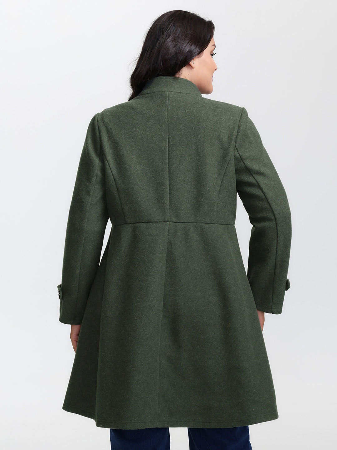Sonia | Women’s double button pocket solid coat