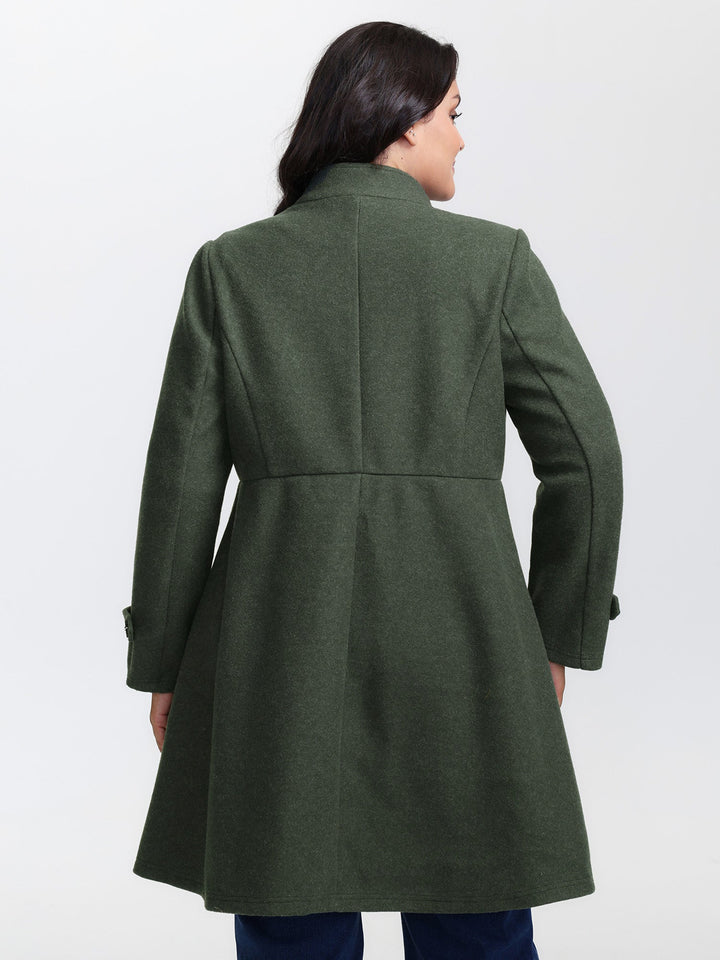 Sonia | Women’s double button pocket solid coat
