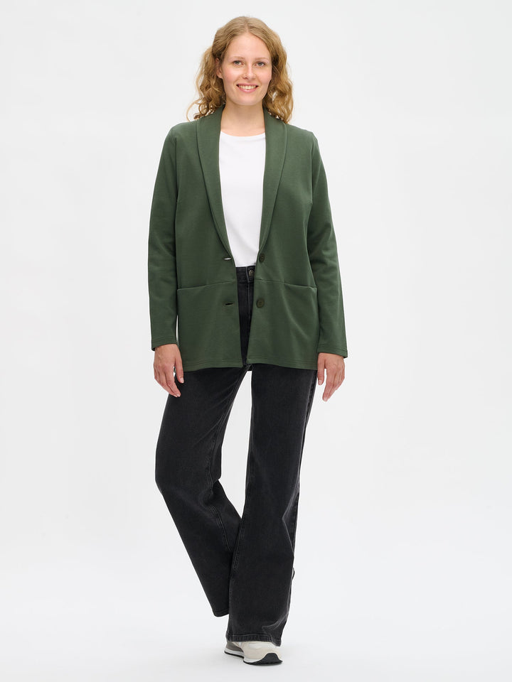 Eden | Women’s solid color tailored knit blazer