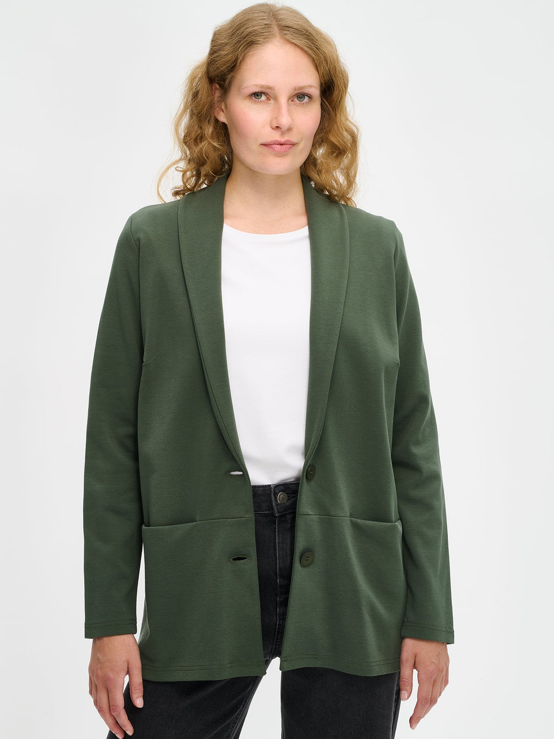 Eden | Women’s solid color tailored knit blazer