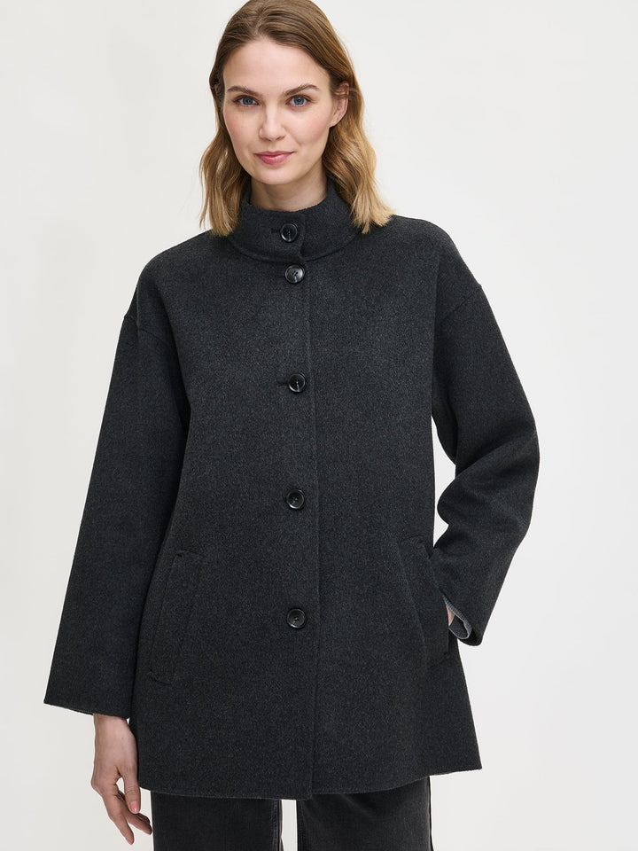 Trixia | Women’s short wool blend coat with minimalist design