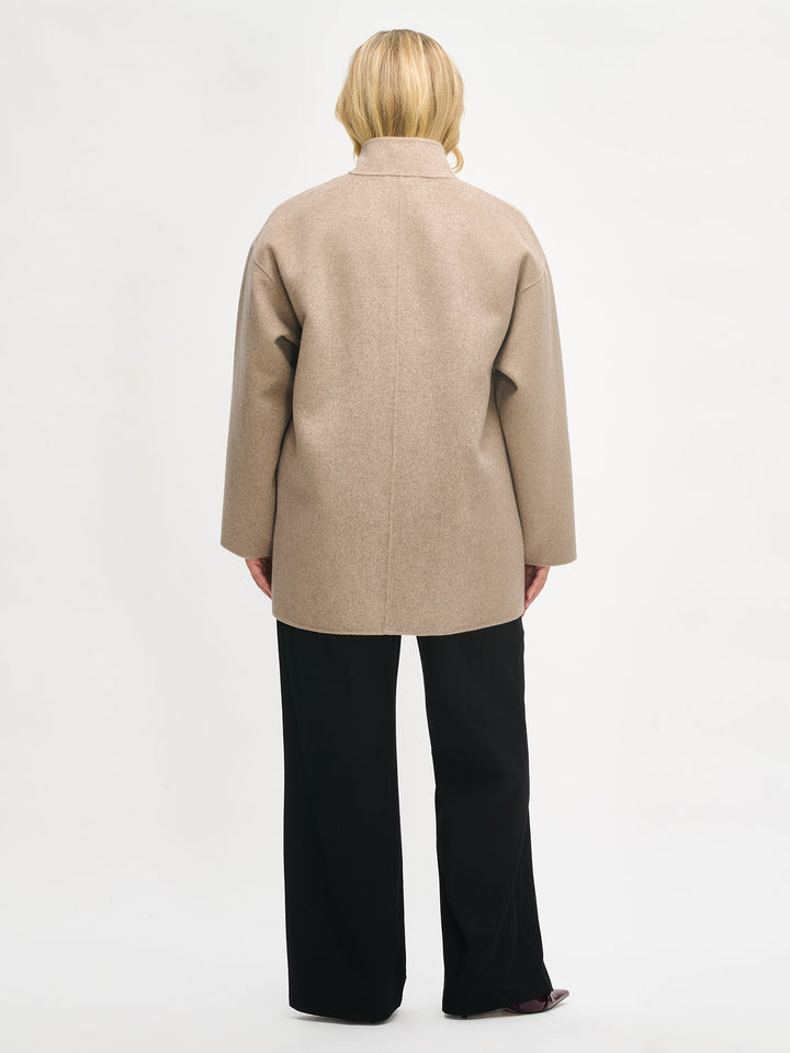 Dorothy | Women’s short wool-blend coat with stand collar