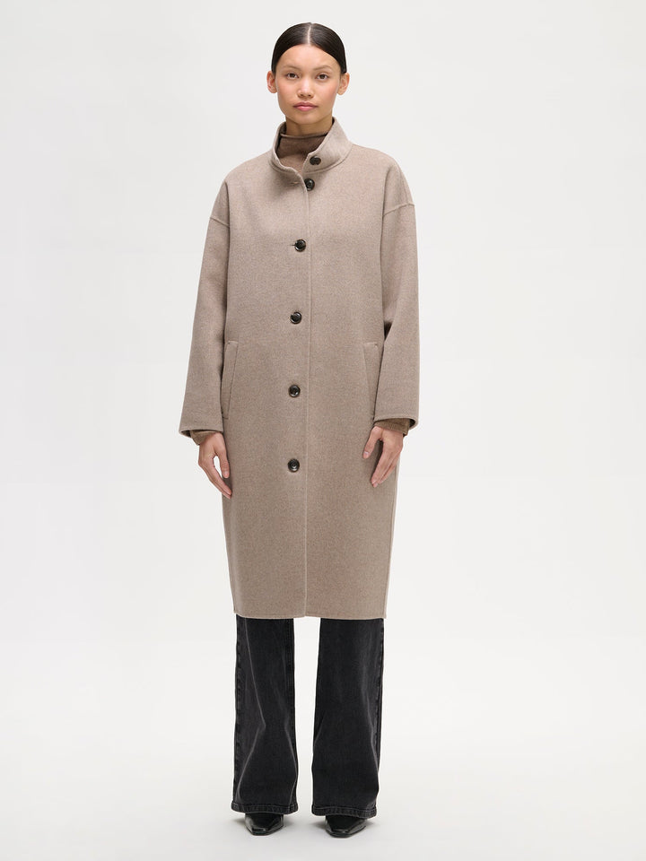 Gailey | Women’s elegant long wool coat with refined details