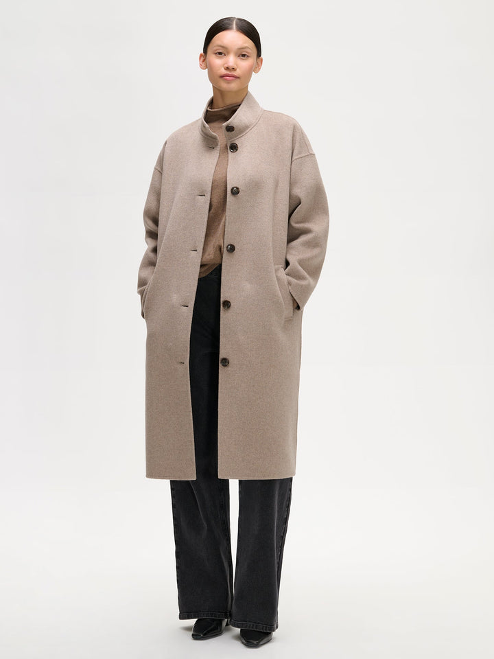 Gailey | Women’s elegant long wool coat with refined details