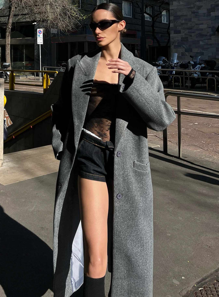 Haven | Women’s coat with lapel collar and front pockets