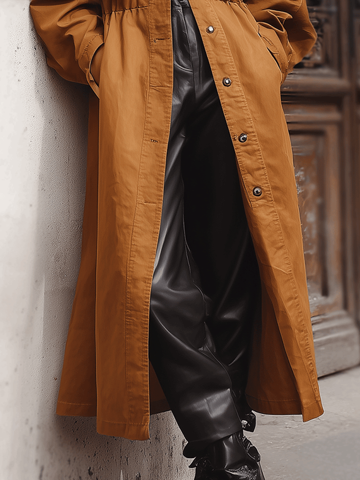 Bia | Women’s versatile long button trench coat