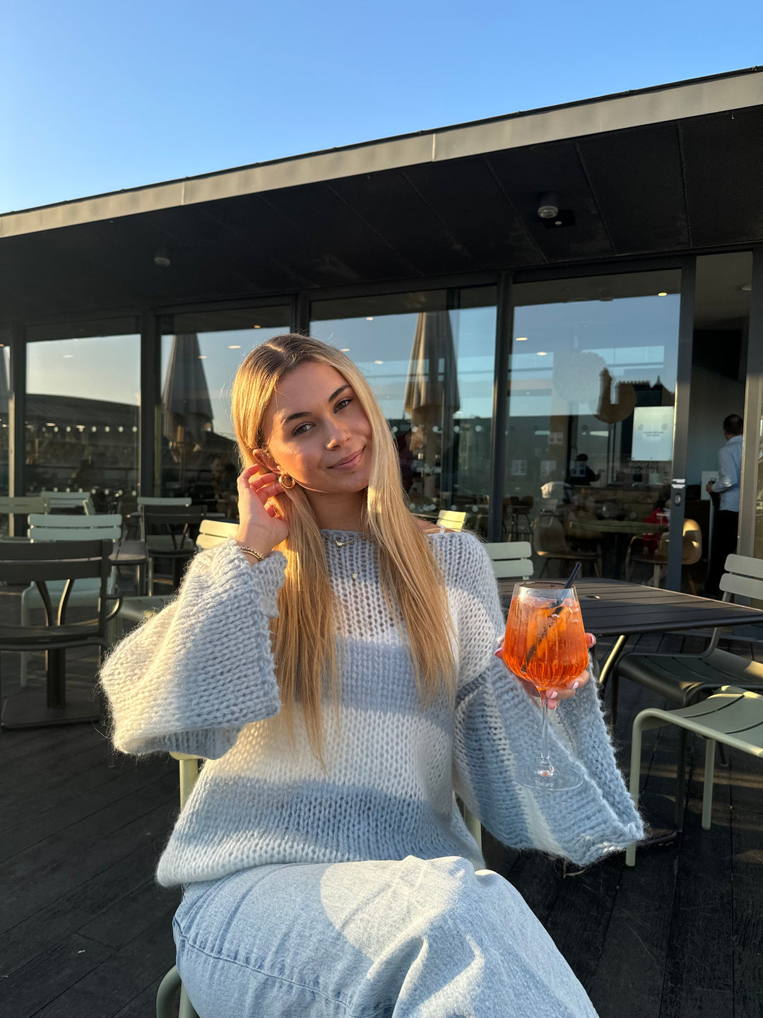 Celeste | Women’s knit sweater with oversized round neck design