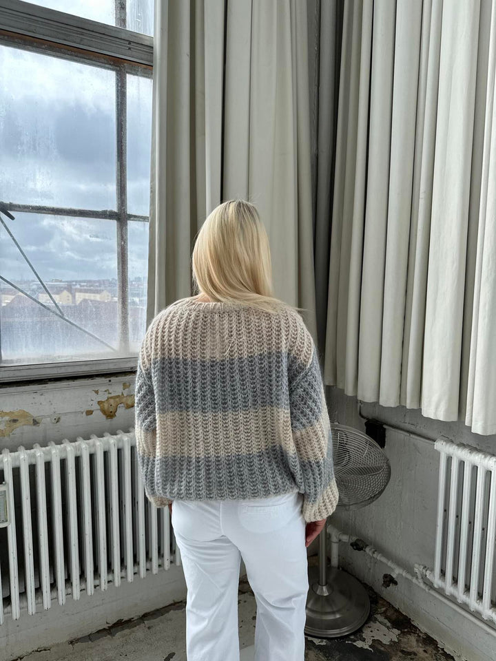 Marigold | Women’s knit sweater with oversized striped design