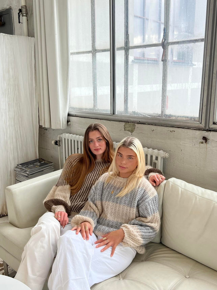 Marigold | Women’s knit sweater with oversized striped design