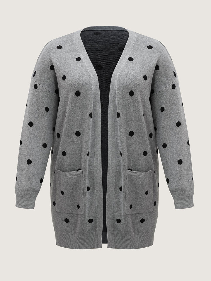 Alice | Women’s polka dot open-front knit cardigan