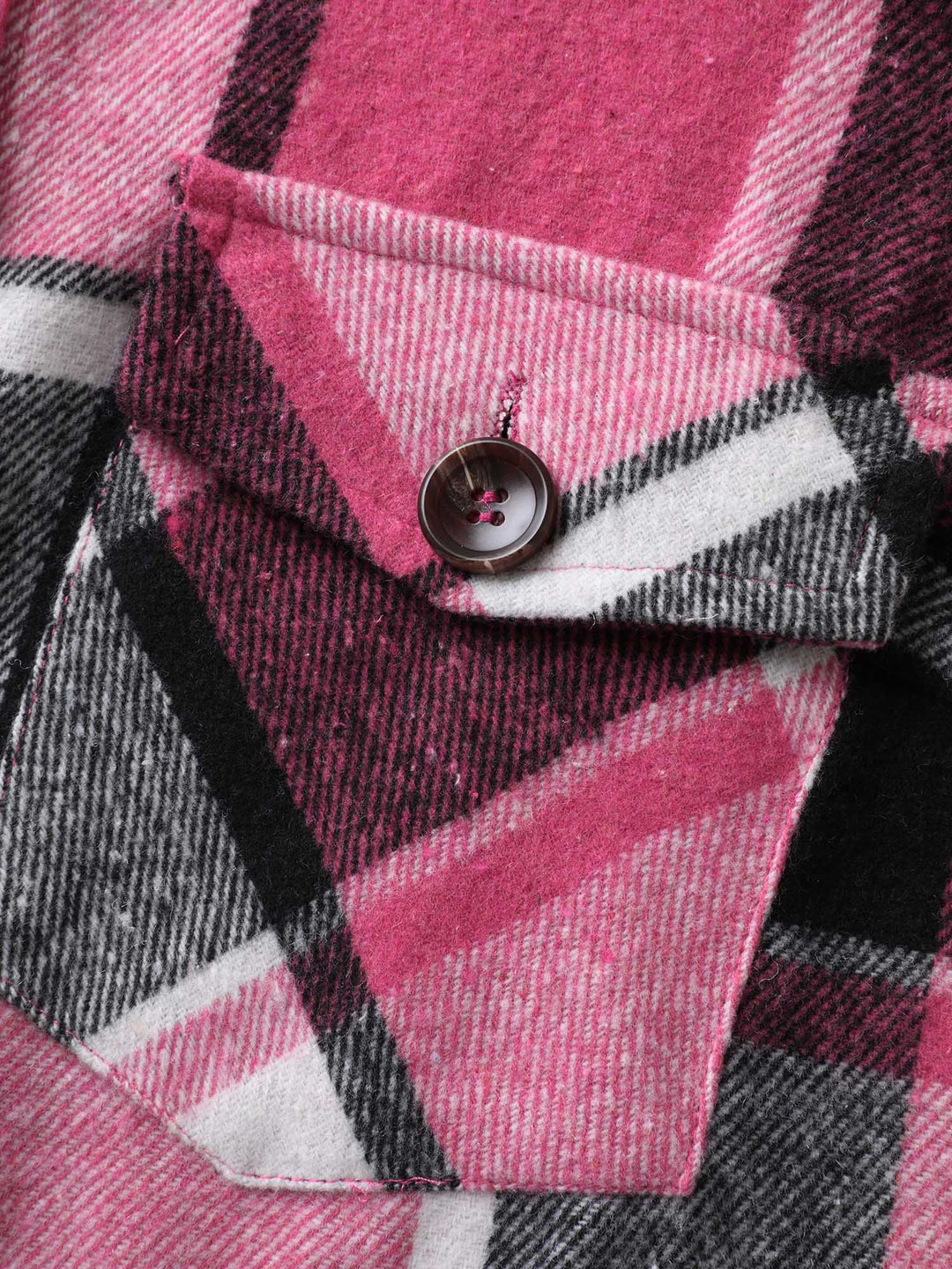 Lexie | Women’s plaid flap detail sleeveless vest with button closure