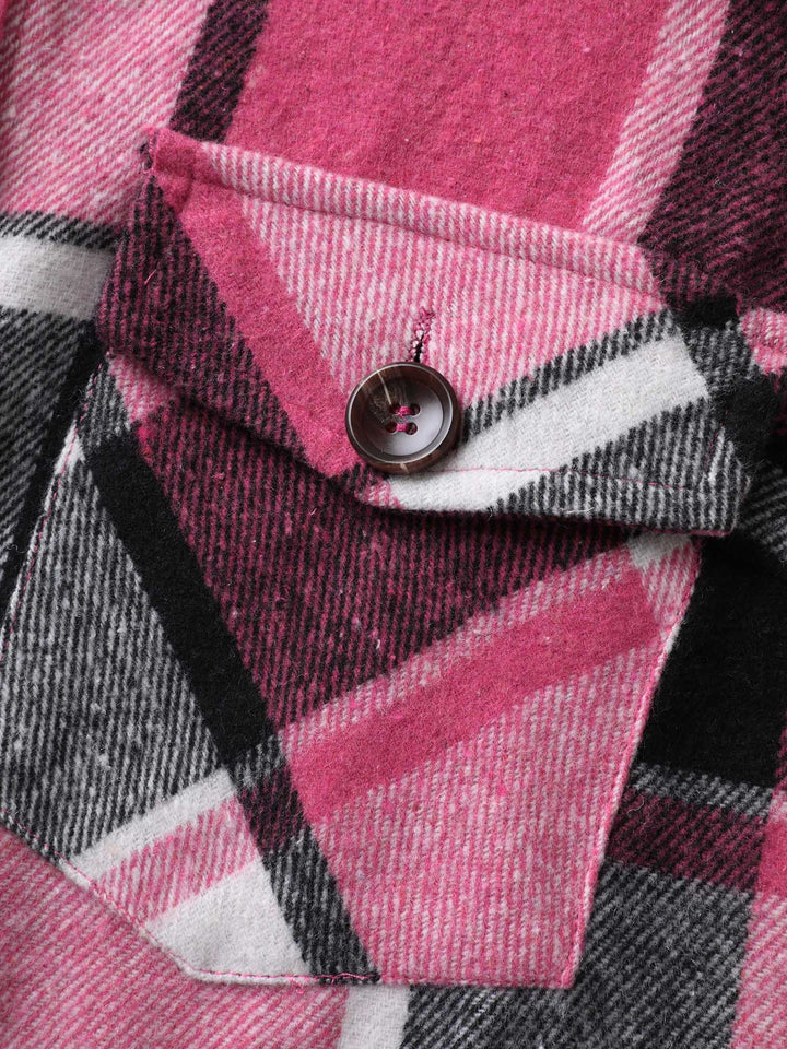 Lexie | Women’s plaid flap detail sleeveless vest with button closure