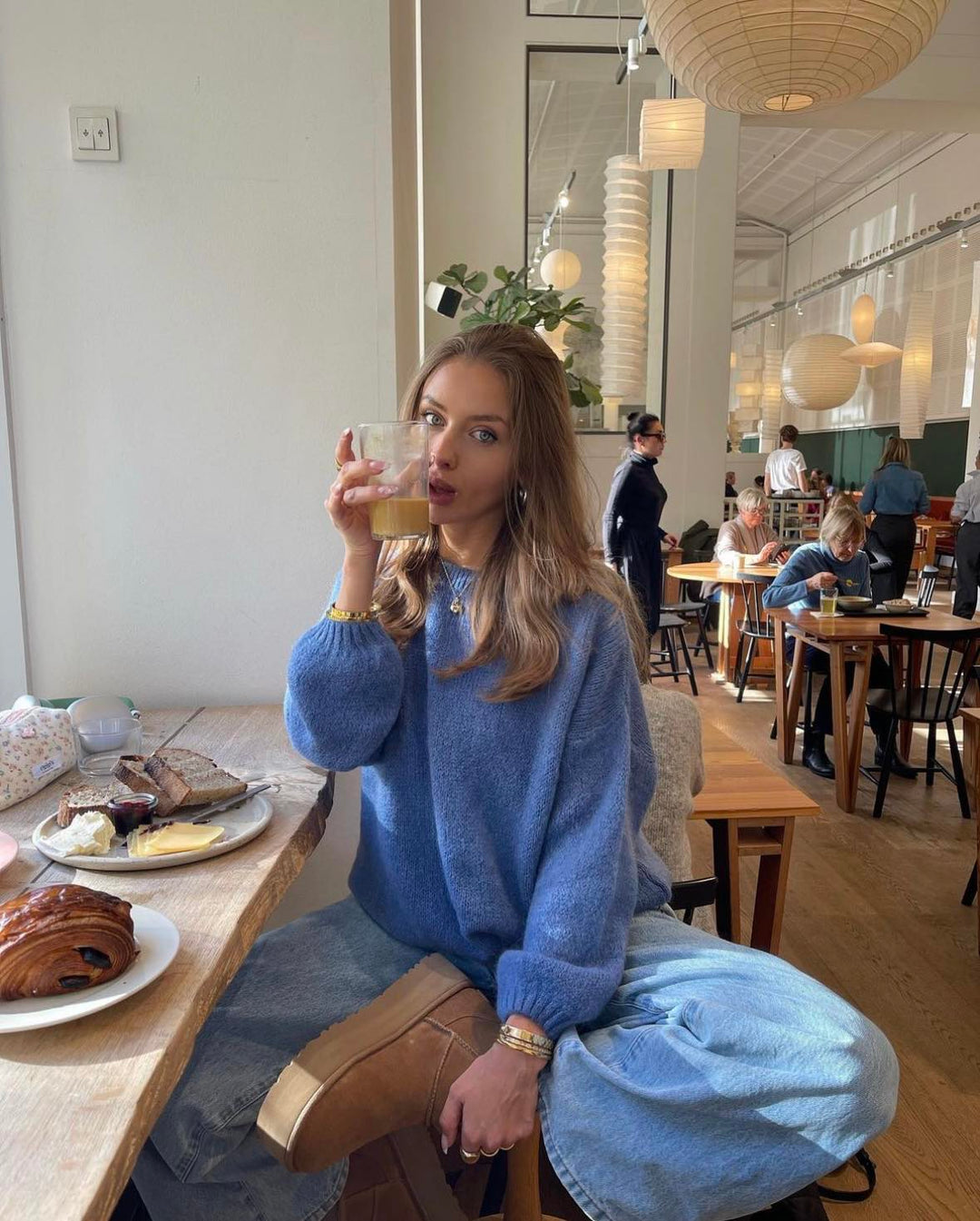 Hazel | Women’s knit sweater with oversized balloon sleeve design