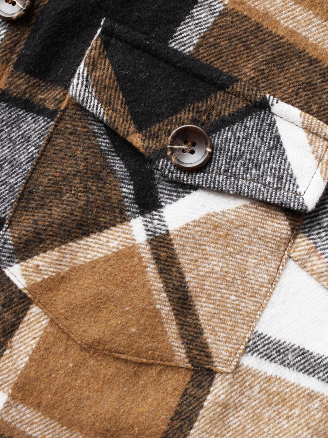 Lexie | Women’s plaid flap detail sleeveless vest with button closure