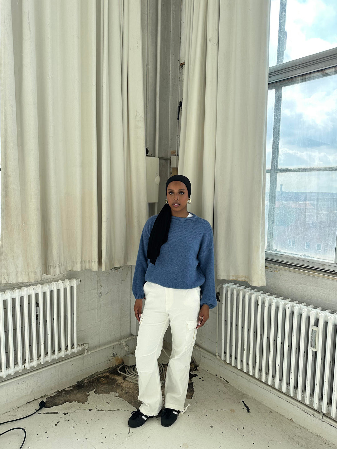 Hazel | Women’s knit sweater with oversized balloon sleeve design