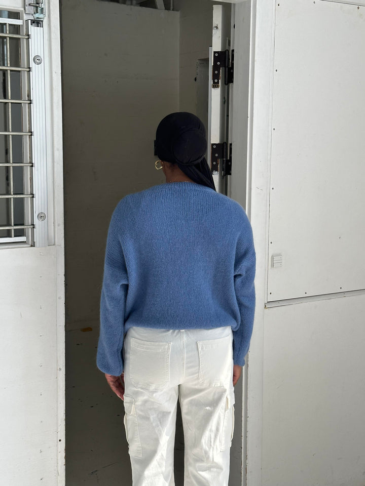 Hazel | Women’s knit sweater with oversized balloon sleeve design