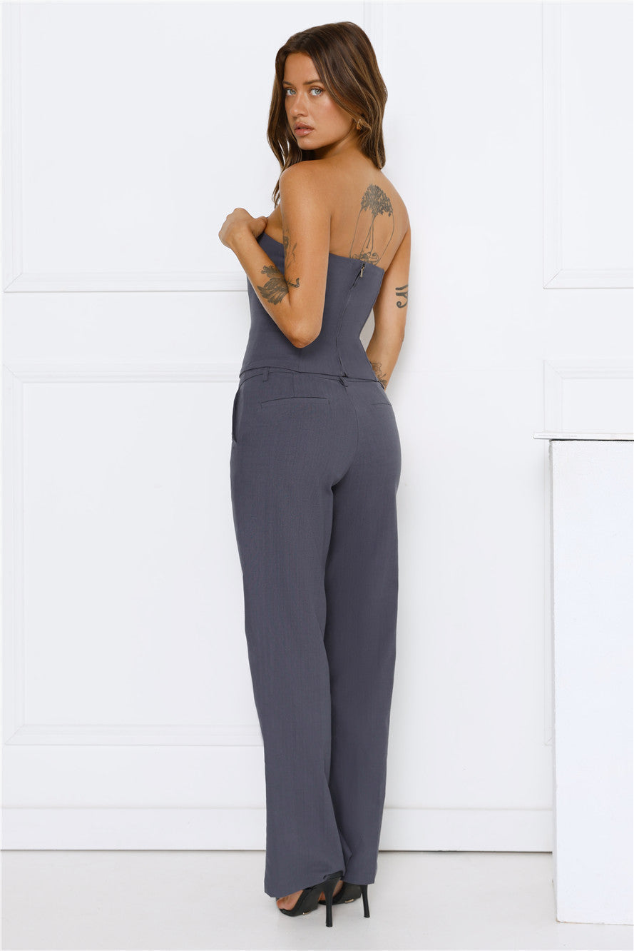 Susana | Women’s wide-leg cotton pants with tailored finish and side pockets