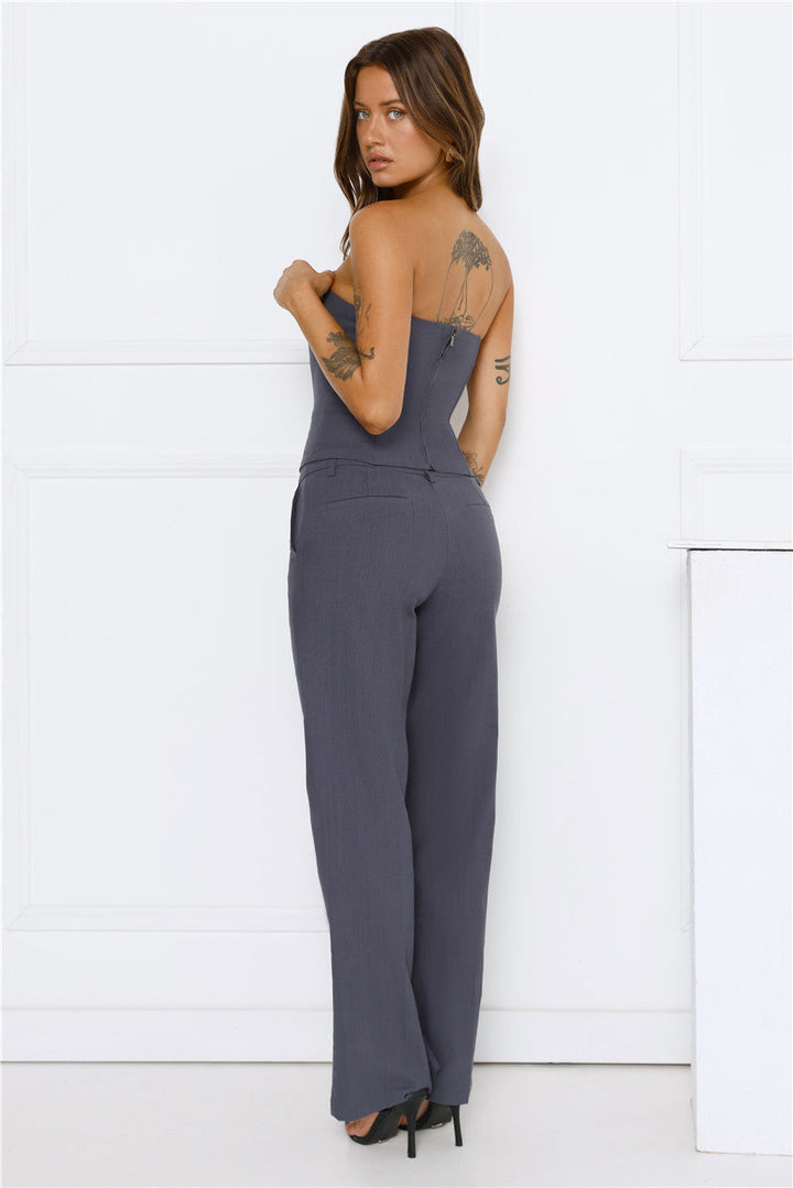 Susana | Women’s wide-leg cotton pants with tailored finish and side pockets