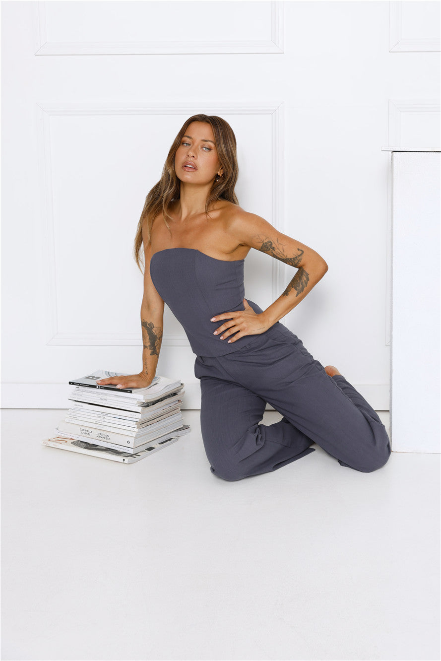 Susana | Women’s wide-leg cotton pants with tailored finish and side pockets