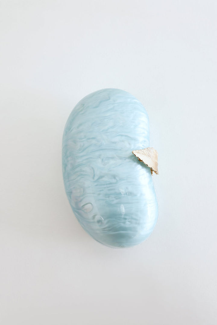 Ivana | Women’s pearlescent acrylic clutch  bag with sculptural design