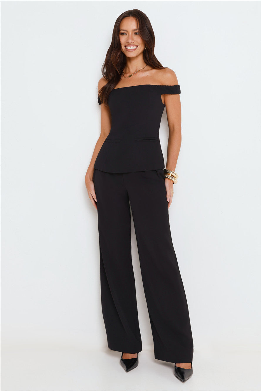 Savannah | Women’s high-waist wide-leg trousers with pleated front