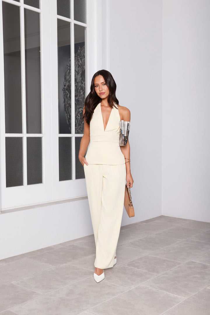 Luna | Women’s wide leg trousers with high waist and flowing silhouette