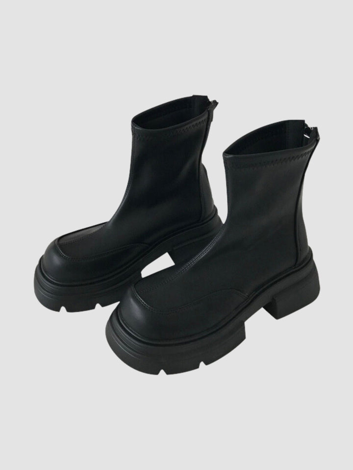 Celine | Women's black thick slim boots