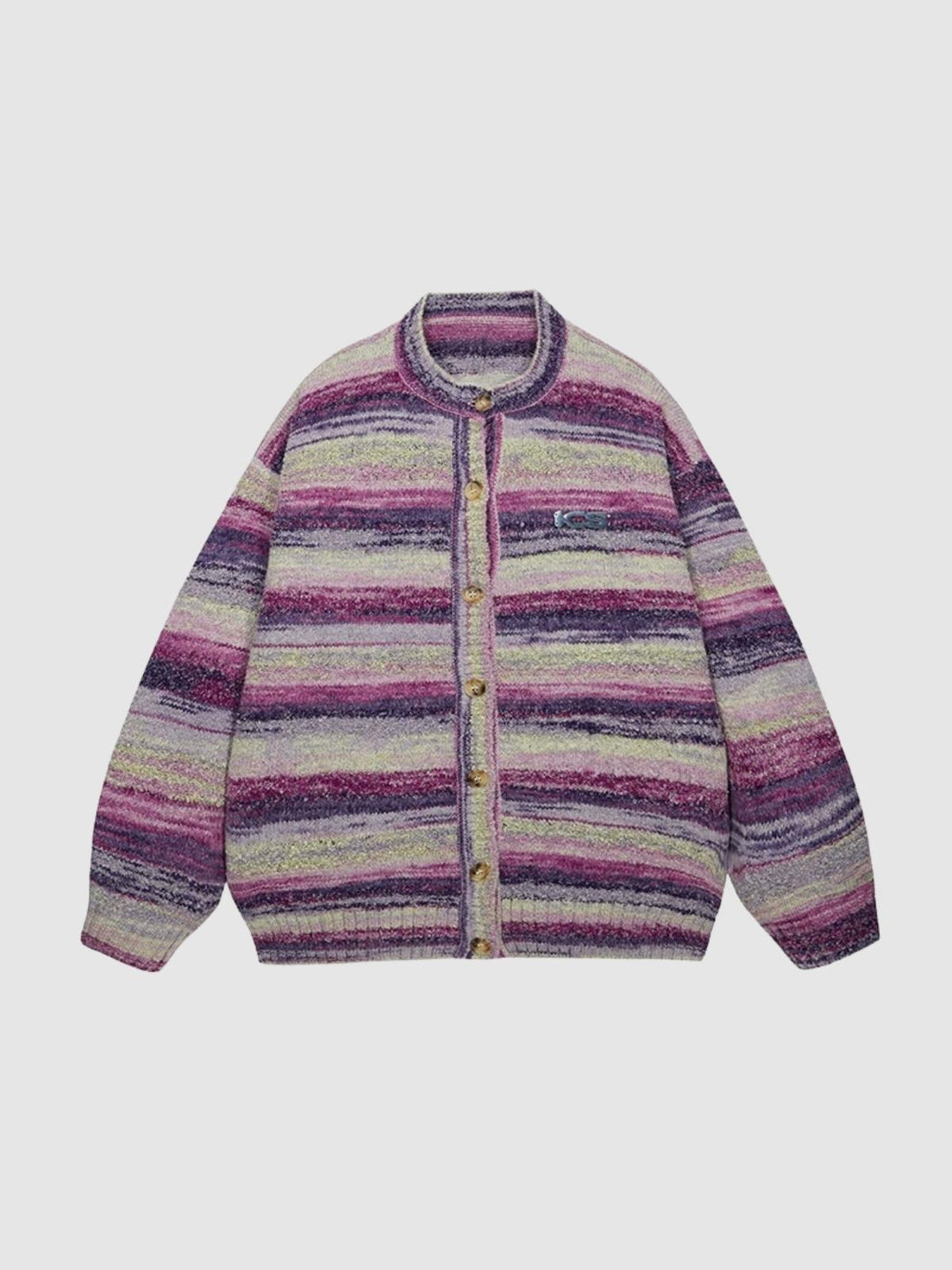 Ashley | Women's knitted colorful striped cardigan