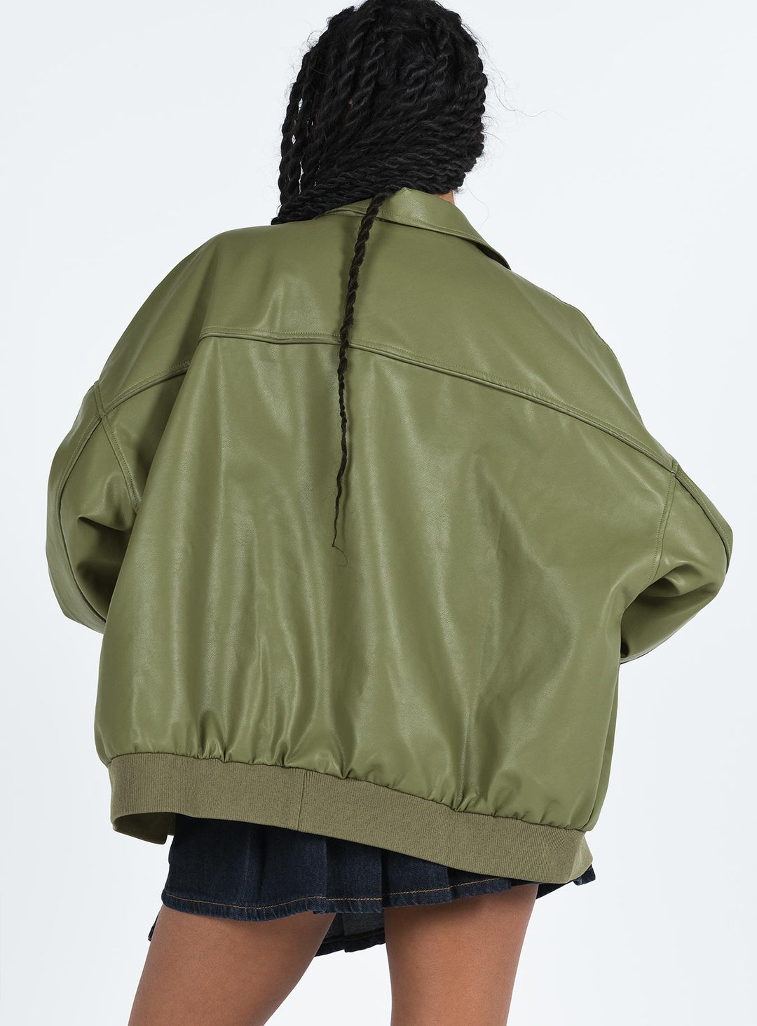 Ayesha | Women’s oversized bomber jacket with zip front and ribbed cuffs