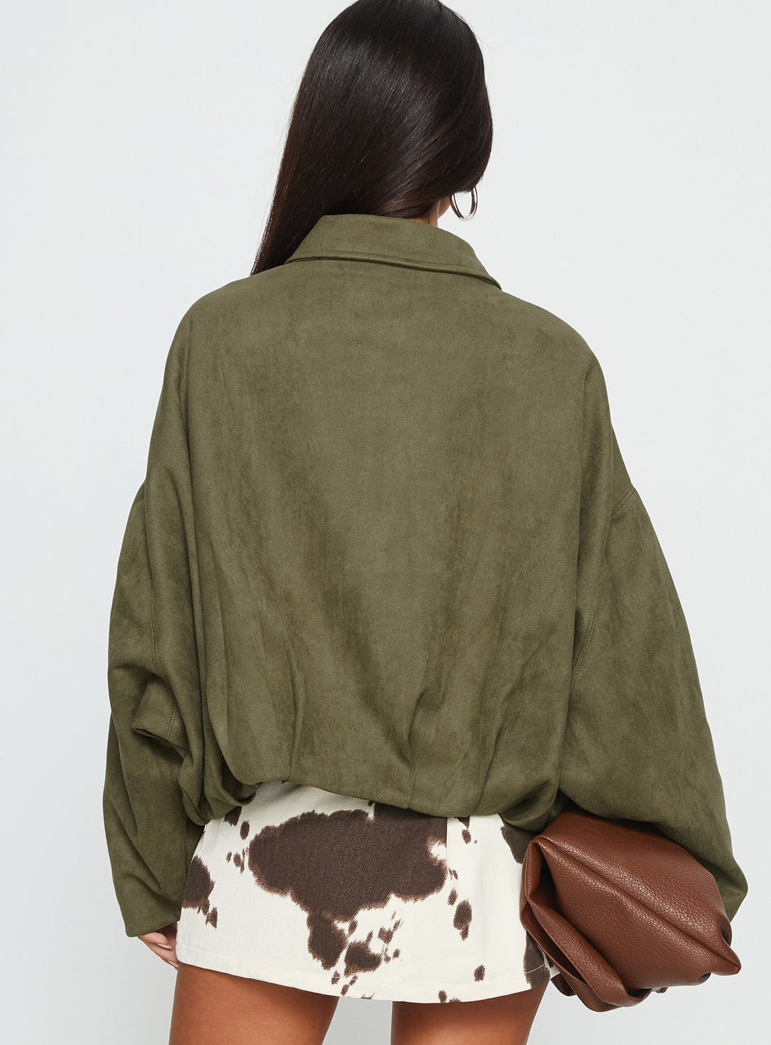 Margie | Women’s faux suede oversized bomber jacket